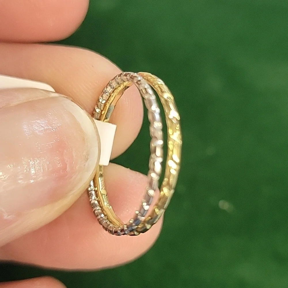Twisted Rope Gold & Silver Set of 2vRings